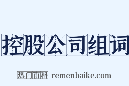 控股公司组词是什么意思的图片